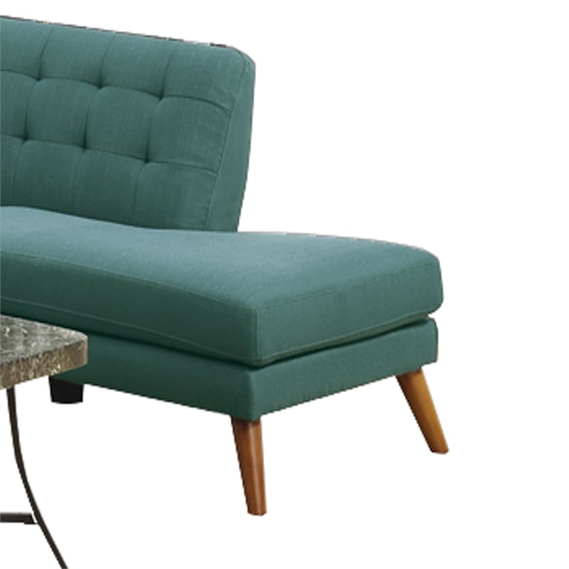 Benjara Polyfiber 2 Pieces Sectional With 2 Pillows In Blue