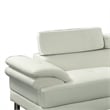 Benjara Faux Leather 2 Piece Sectional In White