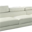 Benjara Faux Leather 2 Piece Sectional In White