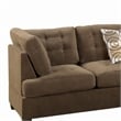 Benjara Luxurious & Plush 2 PC Corduroy Sectional Sofa In waffle Suede Truffle
