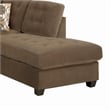 Benjara Luxurious & Plush 2 PC Corduroy Sectional Sofa In waffle Suede Truffle