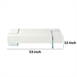 Benjara Wami Coffee Table- Tempered Glass- 53