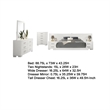 Benjara Bela 6 Piece Queen Bedroom Set- LED Lit Bedframe- Snow White Wood