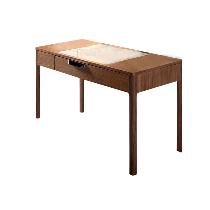 Benjara Office Desk- Brown Solid Wood- 47