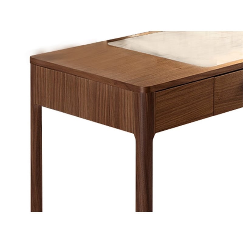 Benjara Office Desk- Brown Solid Wood- 47