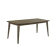 Benjara 7 PC Wood Dining Table Set- Rectangular Top- Padded Chairs- Brown Beige