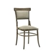 Benjara 7 PC Wood Dining Table Set- Rectangular Top- Padded Chairs- Brown Beige