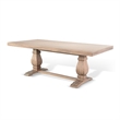 Benjara Anna Dining Table- Carved Legs- Natural Wheat Wood- 84