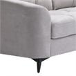 Benjara Odin 2 PC Sofa & Loveseat Set- Light Gray Linen Upholstery
