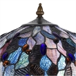 Benjara 2 Bulb Floor Lamp with Mosaic Design Shade- Multicolor