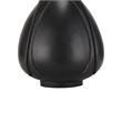 Benjara 2 Bulb Table Lamp with Leaf Design Glass Shade- Multicolor