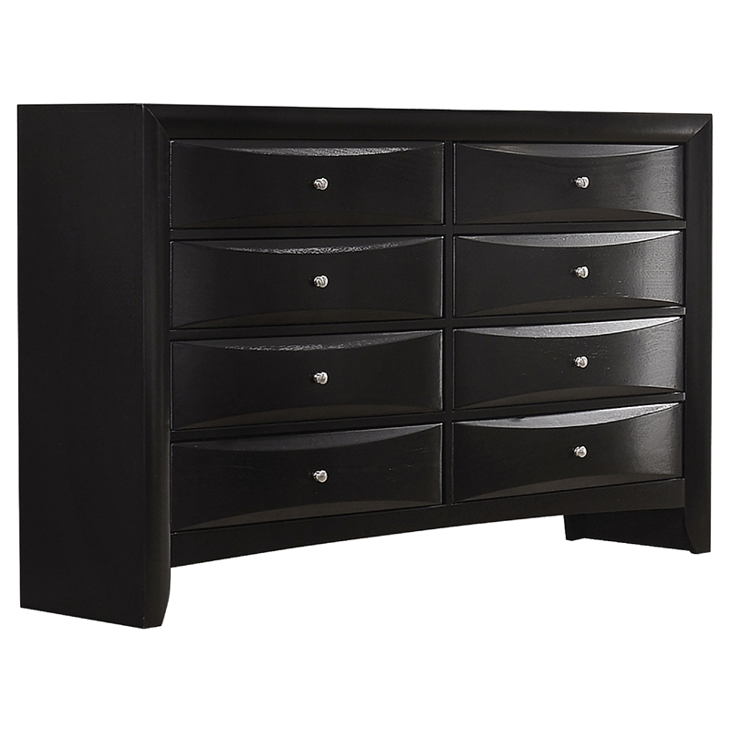 Benjara 5pc Queen Bedroom Set with Storage Headboard and Footboard- Black