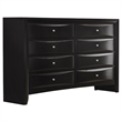 Benjara 5pc Queen Bedroom Set with Storage Headboard and Footboard- Black