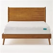 Benjara Full Size Bed with Panel Headboard- Natural Brown Acacia Wood