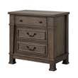 Huder 4pc Queen Bedroom Set- Sculpted Tall Headboard- Dark Walnut Brown