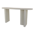 Console Table- White Wood- 63 Inch Rectangular Top with Minimalist Legs