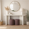 Console Table- White Wood- 63 Inch Rectangular Top with Minimalist Legs