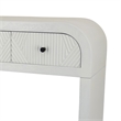 Jack Console Table- White Wood- 3 Drawers and Bottom Shelf- 47 Inch