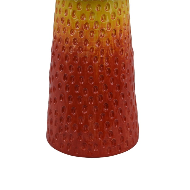 19 Inch Bird Bath- Multicolor Ceramic- Strawberry Pedestal Garden Bowl