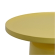 Lumia Plant Stand- Yellow Metal- Minimalist Round Top- 28 Inch
