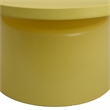 Lumia Plant Stand- Yellow Metal- Minimalist Round Top- 28 Inch