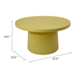 Lumia Plant Stand- Yellow Metal- Minimalist Round Top- 28 Inch
