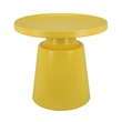 Lumia Plant Stand- Yellow Finish- Raised Rim Top Retro Accent- 19 Inch