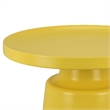 Lumia Plant Stand- Yellow Finish- Raised Rim Top Retro Accent- 19 Inch