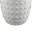 Planter Set of 3- White Resin- Smooth Round Dotted Texture- 15 12 10 Inch