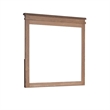 Covy Dresser Mirror- 40 Inch Square Frame- Low Distortion- Natural Brown