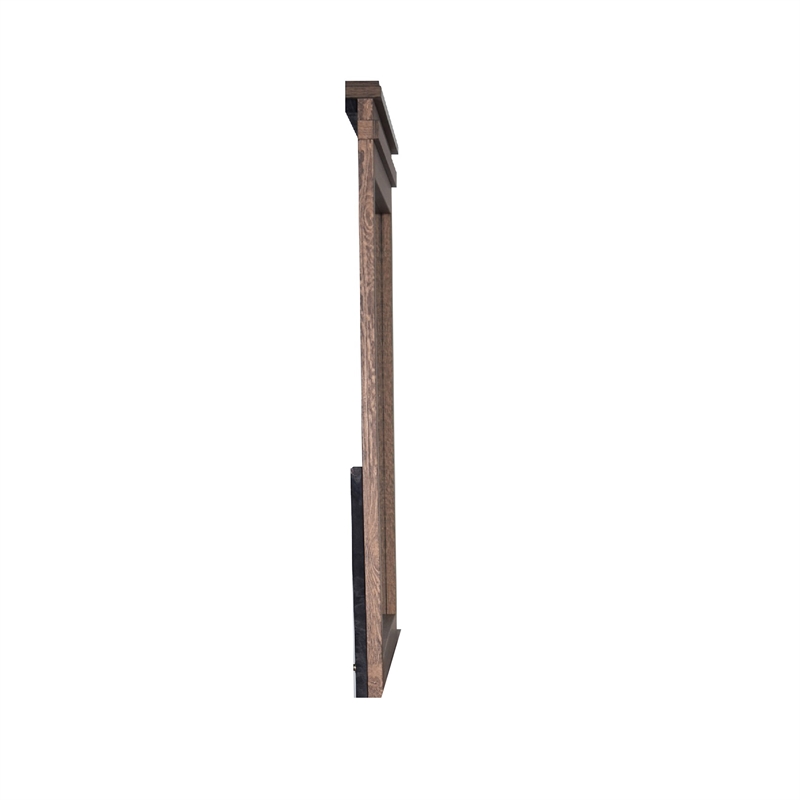 Covy Dresser Mirror- 40 Inch Square Frame- Low Distortion- Natural Brown