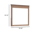Covy Dresser Mirror- 40 Inch Square Frame- Low Distortion- Natural Brown