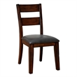 Dicky Extendable 6 Seater Dining Table Set- Dark Cherry Wood- Faux-Leather
