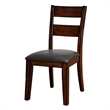 Dicky Extendable 6 Seater Dining Table Set- Dark Cherry Wood- Faux-Leather