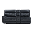 Nick 3pc 5 Seater Corner Manual Recliner Sofa- Cupholders- Black