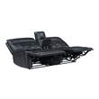 Nick 3pc 5 Seater Corner Manual Recliner Sofa- Cupholders- Black