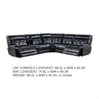 Nick 3pc 5 Seater Corner Manual Recliner Sofa- Cupholders- Black
