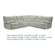 Rey 3pc Power Reclining Sectional Sofa with Console- Latte Gray