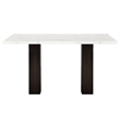 Fesy Dining Table- 68 Inch Faux Marble Top w Adjustable Height- Black White