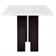 Fesy Dining Table- 68 Inch Faux Marble Top w Adjustable Height- Black White