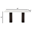Fesy Dining Table- 68 Inch Faux Marble Top w Adjustable Height- Black White