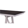 Mez Extendable Dining Table w 2 Leaves- 66-95 Inch Brown Wood Top- White