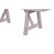Mez Extendable Dining Table w 2 Leaves- 66-95 Inch Brown Wood Top- White