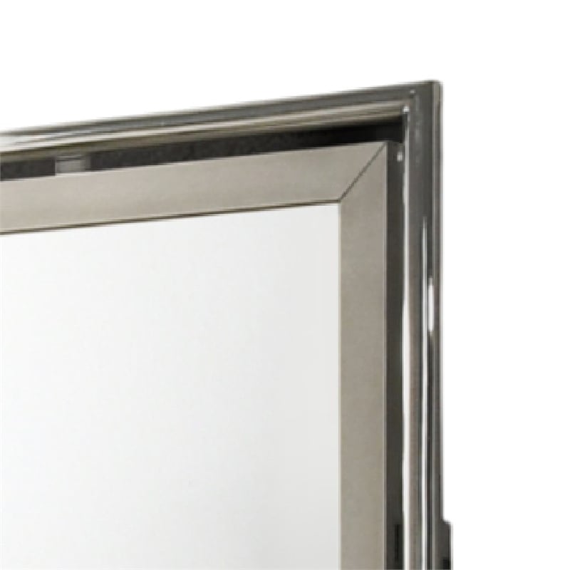 Levy Dresser Mirror- 40 Inch- Light Gray Wood Frame- Low Distortion
