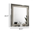 Levy Dresser Mirror- 40 Inch- Light Gray Wood Frame- Low Distortion