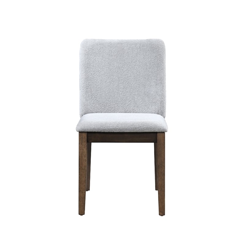 Ony Dining Side Chair Set of 2- Seat & Back Cushion- Stone Gray- Black