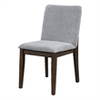 Ony Dining Side Chair Set of 2- Seat & Back Cushion- Stone Gray- Black