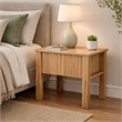 Modern Side End Table- 1 Drawer- Natural Oak Brown- 22x16 Inch Top
