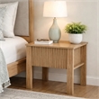 Modern Side End Table- 1 Drawer- Natural Oak Brown- 22x16 Inch Top