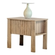 Modern Side End Table- 1 Drawer- Natural Oak Brown- 22x16 Inch Top